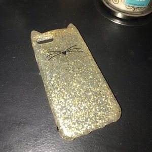 Kate Spade iPhone 7 gold glitter case